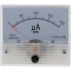 Benutzerfreundliches analoges Amperemeter 85C1 u Panel – vereinfacht die Strommessung in verschiedenen Anwendungen – analoges Strommessgerät, Weiß, 0 200µA