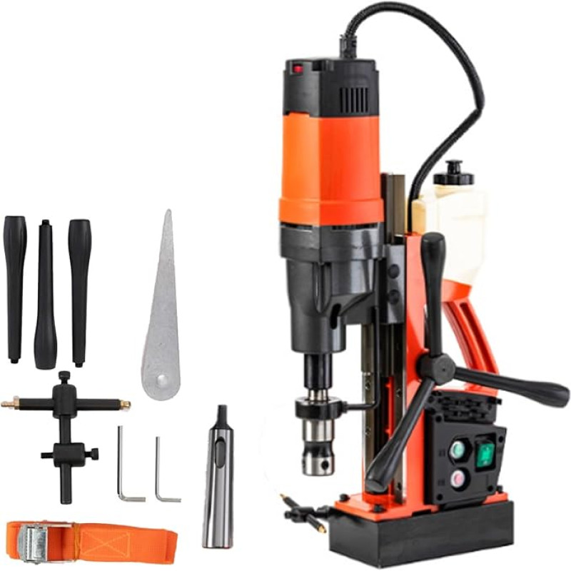 Profi Kernbohrmaschine Magnetbohrmaschine 1100 W, Magnetkernbohrsystem，Kernbohrmaschine 30 mm, 0-580 U/min ， für Schiffsbau, Brückenbau, （Modell MD-30) Orange MD-50