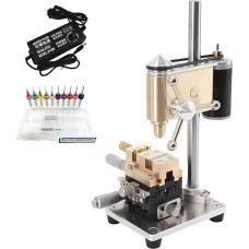 Präzisions-Uhrenbohrmaschine, variable Geschwindigkeit, Tischbohrer für Uhrenreparatur und Schmuckherstellung, einstellbare Spannung, idealiai tinka rankdarbiams ir darbams su rankomis