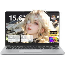39,6 cm nešiojamasis kompiuteris Ryzen 5 7430U Prozessor 16 GB RAM 512 GB SSD Win11 Nešiojamasis kompiuteris (32 GB RAM + 1 TB SSD)