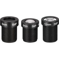 QUARKZMAN 3 Pack CCTV Lens 6 mm/8 mm/12 mm 5MP F2.0 FPV Wide Angle for CCD Camera