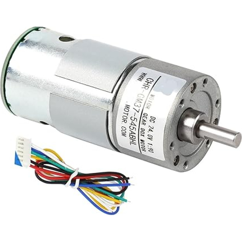 GM37-545 DC-Hall-Getriebemotor GM37-545, Geschwindigkeitsmessung, automatischer Verteiler, Selbstmontage, hohes Drehmoment (DC 24 V variklis, 1 Übersetzung 810)