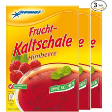 Komet Frucht-Kaltschale Himbeere 3x71g 213g Gesamtinhalt - Dessertpulver ohne Kochen mit gefriergetrockneten Früchten, fruchtiger Nachtisch zum Anrühren im Vorratspack