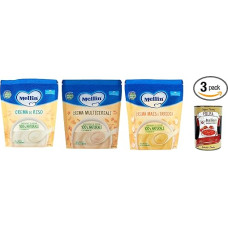 Mellin TestPaket Cream, Crema Riso - Multicereali - Maize e Tapioca, 3 x 200 g + Italian Gourmet Polpa 400 g