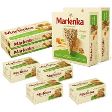 MARLENKA Mišinys be glitimo | 2 x medaus pyragėliai su graikiniais riešutais be glitimo (2 x 800 g), 2 x medaus rutuliukai be glitimo (2 x 235 g), 4 x medaus pyragėliai su graikiniais riešutais be glitimo (4 x 100 g)