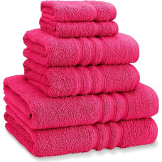 Catherine Lansfield Zero Twist rankų komplektas, Baumwolle, 6 dalių, Hot Pink