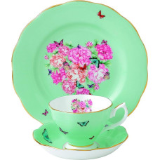Miranda Kerr by Royal Albert ﻿ 3 Piece Set (Teacup, Saucer, Plate) – Blessings, Bone China Green, 22x22x12 cm