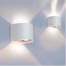 LED sieninis šviestuvas vidaus patalpose lauke šiltai balta su reguliuojamu spindulio kampu 12 W IP65 vandeniui atsparus aukštyn žemyn 2700 K