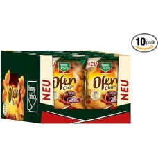„Funny-frisch“ dūminio BBQ stiliaus orkaitėje keptos bulvių traškučiai, 10 x 125 g