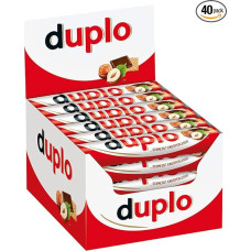 Ferrero Duplo Single Bars - Tastes Crisp Light - 1 Pack of 40 Single Bars (40 x 18.2g), 18.2g (Pack of 40)