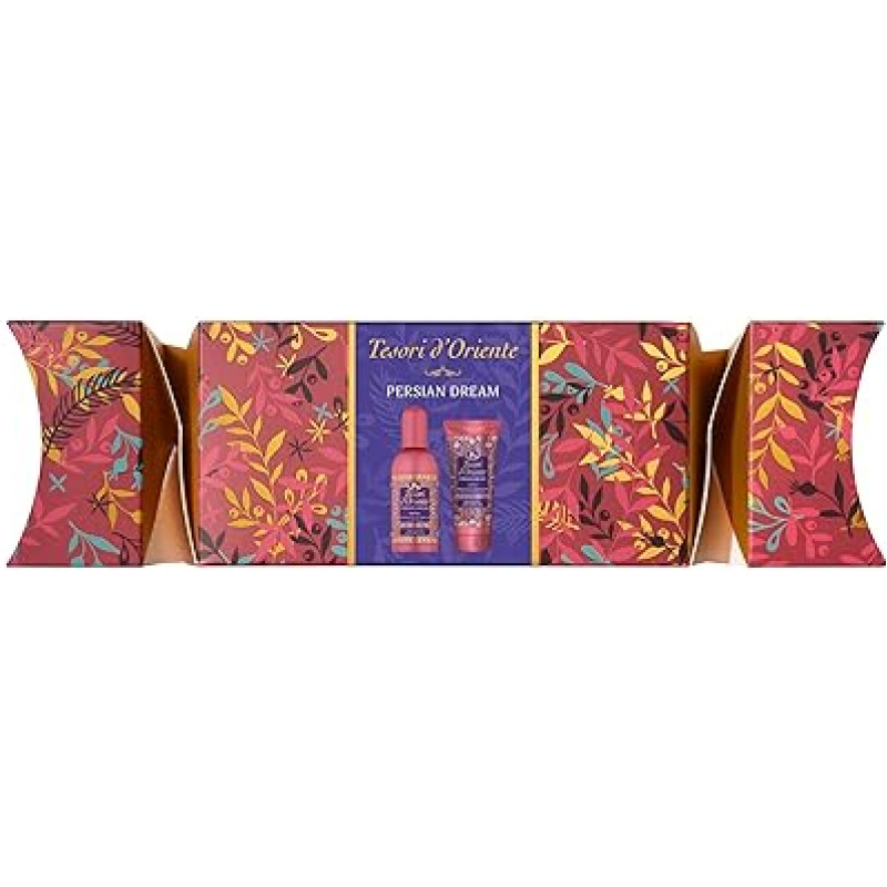 Tesori d'Oriente 'Persian Dream' Gift Set, Set of 100 ml Eau de Toilette and 75 ml Cream Shower, Body Care with Pomegranate & Rooibos Tea, Wellness Ritual for Body and Senses