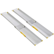 Aukščiausios kokybės teleskopinė aliuminio rampa. Teleskopinės rampos. Rampos neįgaliųjų vežimėliams. Važiavimo bėgiai iki 182,8 cm (MR10719-6)