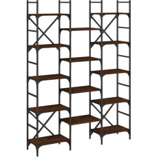 vidaXL Bookcase Brown Oak Effect 127.5 x 28.5 x 172.5 cm Wood Material