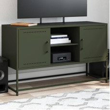 Sideboard mit Türen, 36 x 39 x 107 cm, aus Stahl, Wohnzimmermöbel, Hochschrank, Eingangsbereich, Mehrzweckschrank, Stahl, weiß