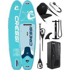 CRESSI Nuo 1946 m. – „Ultra Isup/Kayak“ rinkinys – pripučiama SUP lenta suaugusiems, didelis stabilumas, patvari, su visais reikalingais priedais: irklas, pelekas, siurblys, svorio maišas – 320 x 81 x 8 cm, maks. 130 kg