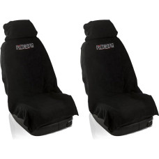 fixcape Cotton Protective Cover Car Seat Front Universal Black Car Seat Cover Front Seats Terry Cloth Car Seat Protector Cotton Cushion Protector Driver Seat (Pack of 2)