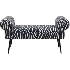 „Kare Design“ suoliukas „Wing Zebra“, pilkos spalvos, 100 x 35 x 54 cm, apmuštas suoliukas, 110 kg apkrova, prieškambaris, svetainė