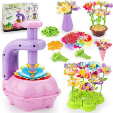 Fabric Flower Bouquet Flower Garden Toy, DIY Craft Sets for Children, Build Your Bouquet, Arts & Crafts for 4 5 6 7 8 Years Old Toddlers, Educational Activity, Preschool Gift