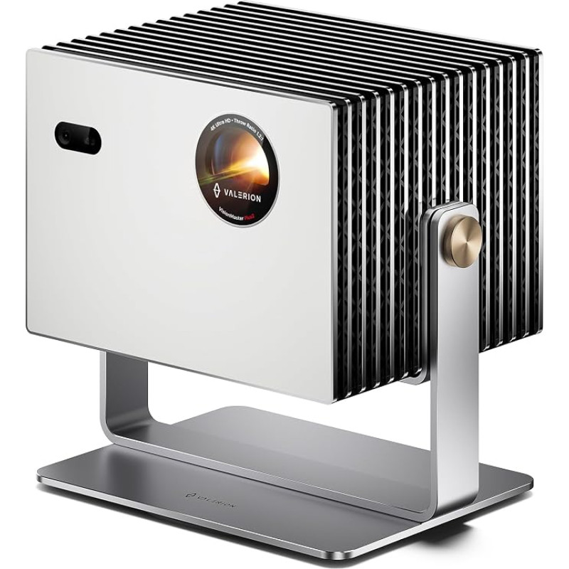 Valerion StreamMaster Plus2 4K Projector, 4 ms Low Latency for Gaming, Dolby Vision, IMAX Enhanced, Compatible with Google Assistant & HomeKit, Integrated Flexible Stand
