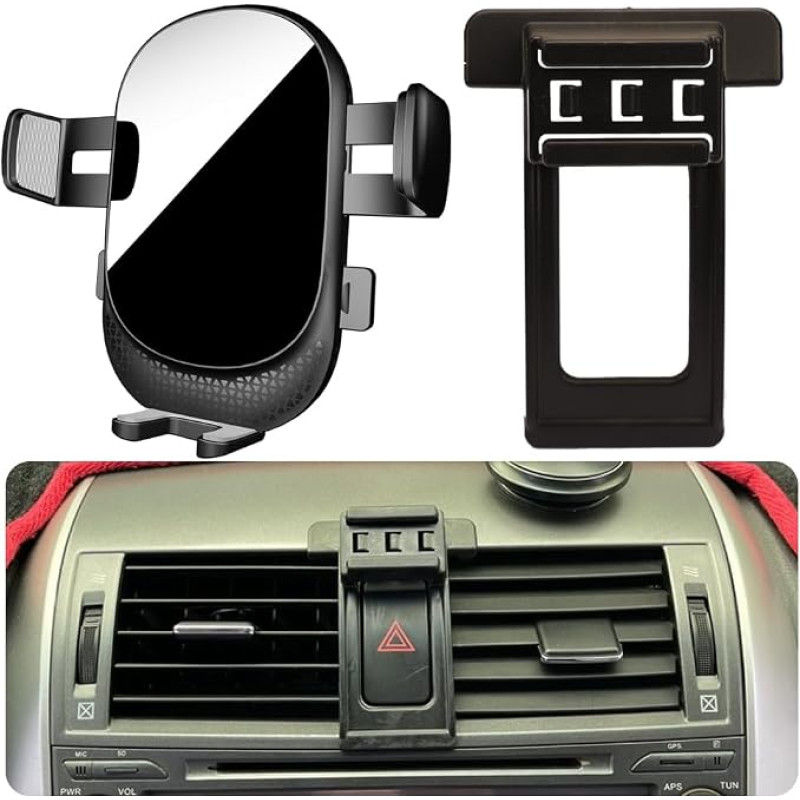 Automobilinis mobiliojo telefono laikiklis „Toyota Corolla“ automobilių aksesuarams [Tinka tik 2008–2013 m. „Corolla“, E140, E150 modeliams] 360° pasukami mobiliojo telefono laikikliai, skirti „iPhone“, „Galaxy“ ir kitiems „Android“ telefonams