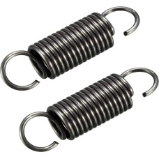 Dvigubos kabės traukos spyruoklės, 2 vnt., spyruoklinis plienas, 1,8 mm x 10 mm x 140 mm, mažos traukos spyruoklės (1,8 x 12 x 130 mm)