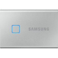 „Samsung T7 Touch“ nešiojamasis SSD – 500 GB – išorinis USB 3.2 Gen.2 SSD, metalinio sidabro spalvos (MU-PC500S/WW)