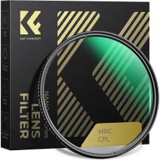 K&F Concept poliarizacinis filtras 112 mm CPL, sumažinantis akinimo efektą ir atspindžius | Gilesnėms spalvoms, HD optinis stiklas su nano danga, atsparus vandeniui, įbrėžimams ir aliejui, „Nano-Xcel“, FC701