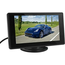 Car Parking Support Monitor - BW 4.3 Inch TFT LCD Car Monitor Car Rear View Monitor with LED Backlight Display for Carrier Support Cameras