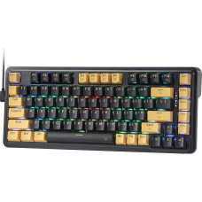Redragon K649 78% Wired RGB Gaming Keyboard, 82 Keys Layout Hot-Swap Compact Mechanical Keyboard with Hot Swap Base, Noise Reducing Foam, Quiet Custom Linear Switch