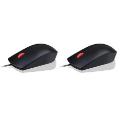 „Lenovo“ 5266214 „Essential Mice“ 3 mygtukų laidinė USB pelė, juoda (2 vnt. rinkinys)