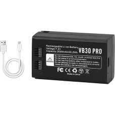 Įkraunama ličio baterija VB30 (1 vnt. pakuotėje), suderinama su „Godox“ V1PRO, V100, V1, AD100PRO, V860III, V850III blykstėmis, su „Type-C“ kabeliu, skirta pakeisti fotoaparato blykstės bateriją