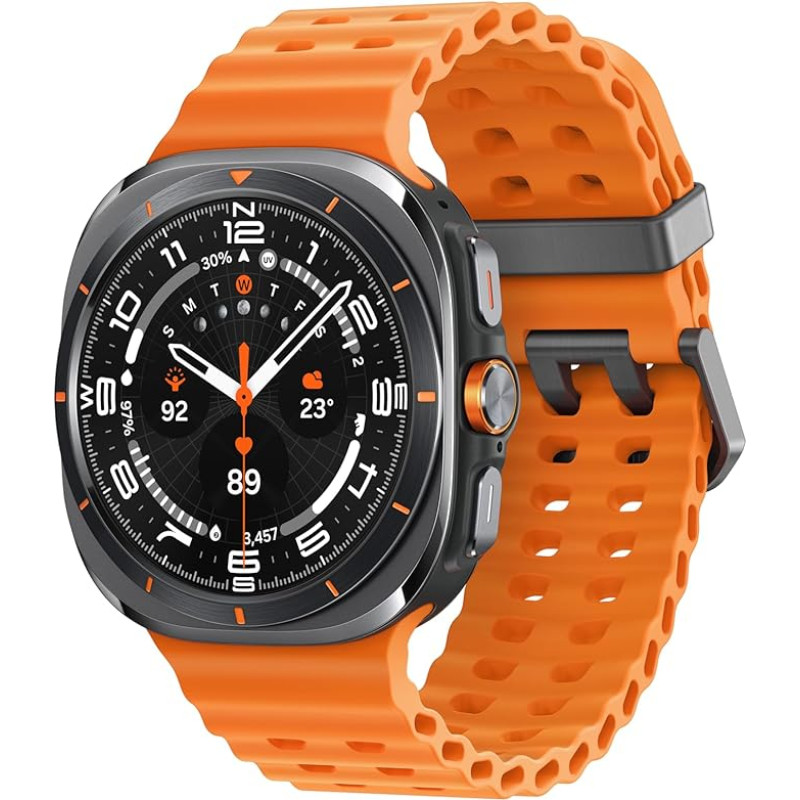 Samsung Galaxy Watch Ultra Smartwatch - 2025 Version 47mm, Titanium Grey, LTE (CAD Version & Warranty) - Durable Titanium Case, Cushion Design, Quick Button, AI-Powered Health Monitoring