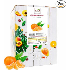 Pfannenschwarz Fruchtsaft Manufaktur Mandarin Juice, 100% Direct Juice, Pack of 2 (2 x 5 L Bag-in-Box)