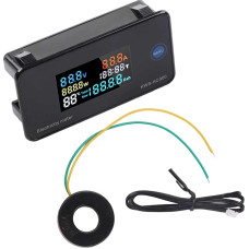 Digitales Leistungsmessgerät, Energiemonitor, Wattzähler, AC Voltmeter, Amperemeter, misst Spannung, Strom, Leistung, Temperatur, Luftfeuchtigkeit, LCD-Display, Speicherfunktion, für