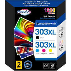 303XL Ink Cartridges Remanufactured Replacement for 303 XL Black and Colour Compatible with HP 303XL Printer Cartridges for Envy Photo 7134 7830 6232 6230 7130 6220 6234 7100 7155 7800 7834 7855 7864