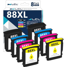 LCL suderinami rašalo kasetės, skirtos HP 88XL, C9396AE, C9391AE, C9392AE, C9393AE