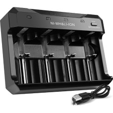 Universal Battery Charger for AA AAA C D Lithium Ion NI-MH NI-CD USB