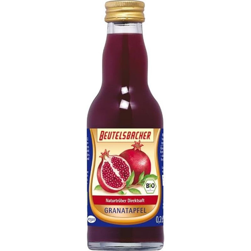 Ekologiškos granatų sultys, 2 x 0,20 l