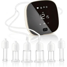 Electric Cupping Set of 6 with Real Glass Cups, 12 Suction Levels