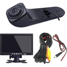 Dynavsal HD Night Vision Camera + 7 Inch LCD Monitor, Car Third Roof Top Mount Brake Light Transporter Reversing Camera Replacement for VW Crafter 2017 Man TGE from 2017 / Box 2006 2014