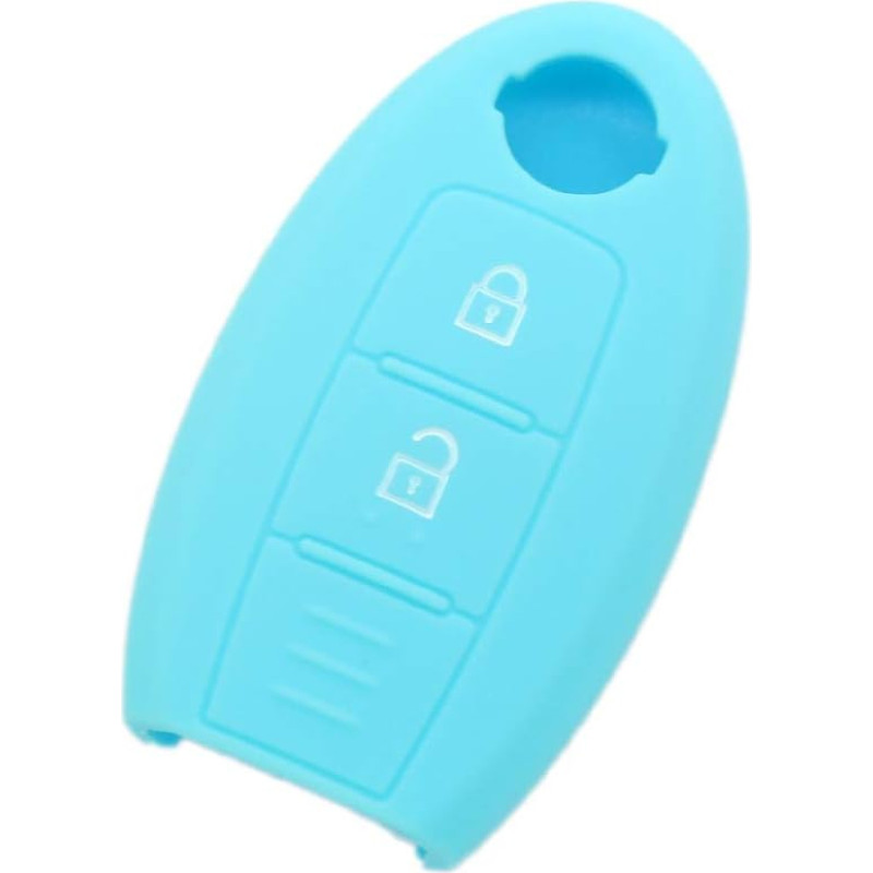 BROVACS Nissan CV9506 2-Button Smart Remote Silicone Skin Case Cover Light Blue