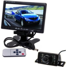 BW Headrest Monitor and Waterproof Rear View Camera (TFT Colour LCD, DVD, VCR, 2 Video Inputs)