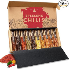 TIMBER TASTE® Hot Chili Spice Gift Set for Men and Women [Up to 1,200,000 SCOVILLE] | Set of 10 with Full Sharpness Spectrum | Special Chili Set Gifts for Men & Sharpening Lovers