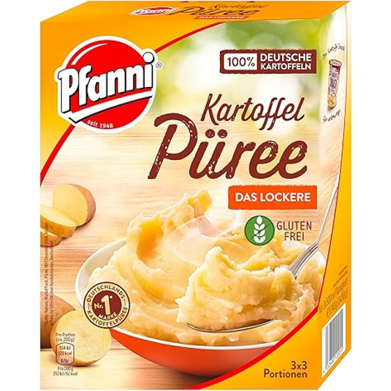 Pfanni Potato Puree The Loose for a Delicious Potato Dish with 100% German Potatoes 3 x 3 Servings