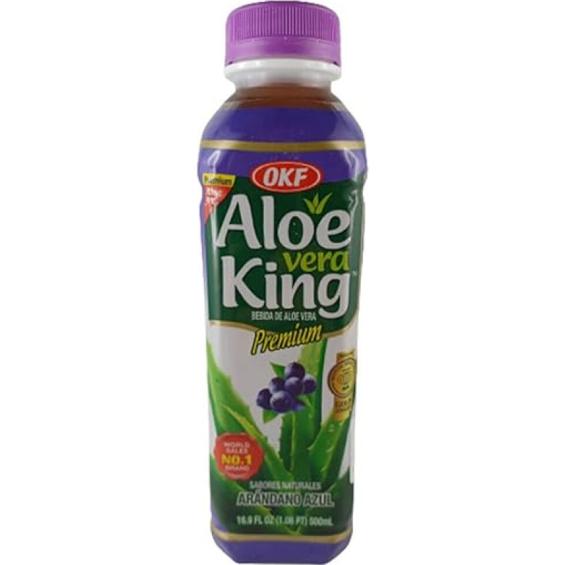 rumarkt Aloe Vera King Drink Blueberry Pack of 20 (20 x 500 ml) with 5 Disposable Deposits