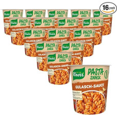 Knorr Pasta Snack Guliašo padažas Skanūs greitai paruošiami makaronai, paruošti per 5 minutes, 60 g, 16 vnt.