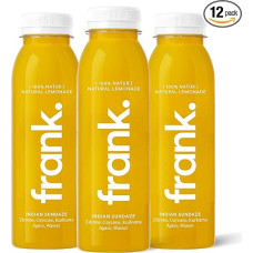 FRANK JUICE Indian Sundaze, cold-pressed vegan juice with lemon, agave, turmeric and cayenne, incl. disposable deposit, 12 x 330 ml