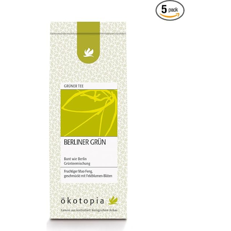 Ökotopia Berlin Green Tea Pack of 5 x 75 g