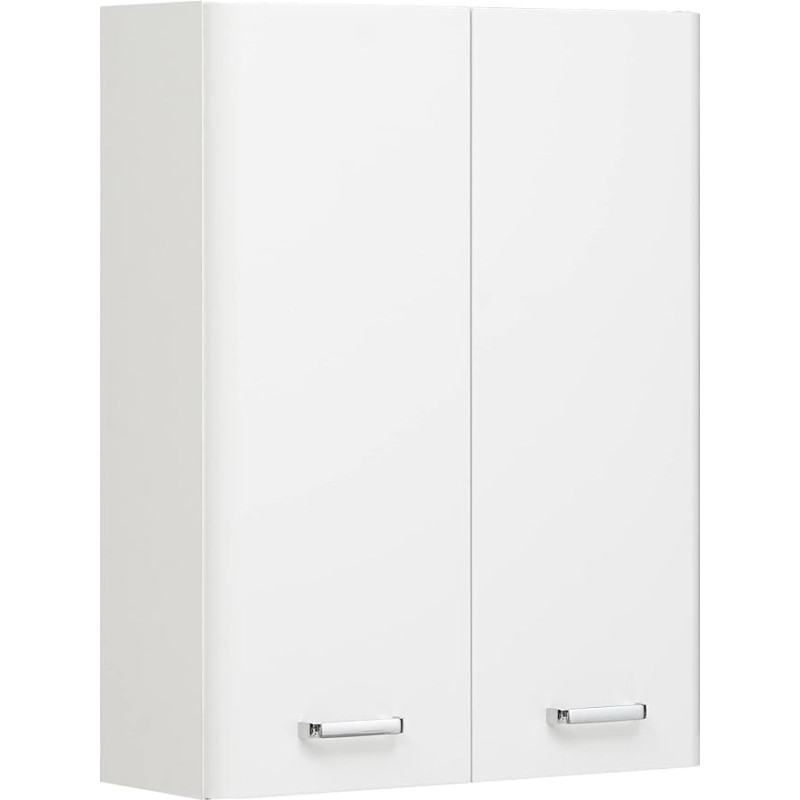 Pelipal Quickset 359 Bathroom Wall Cabinet in White High Gloss 53 cm Wide Bathroom Wall Cabinet with 2 Doors and 2 Shelves