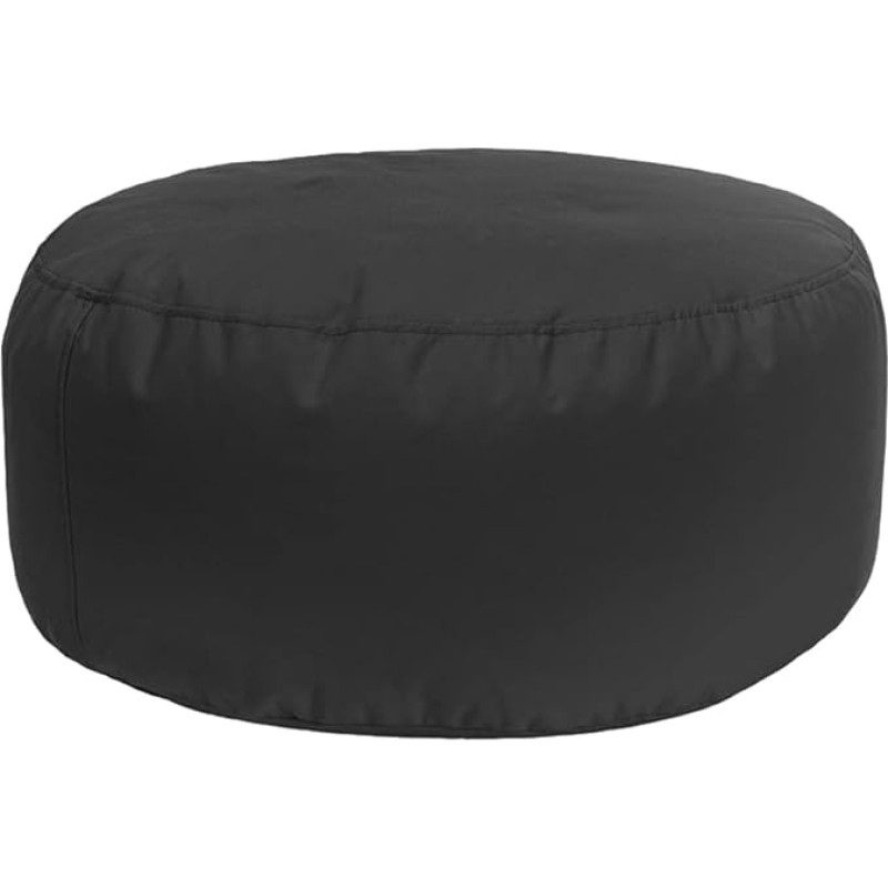 Bruni Pouf Stool L in Grey - Round Pouf, Indoor and Outdoor as a Footstool, Yoga Seat Cushion, Meditation Cushion, Suitable for Indoor and Outdoor Use, Made in Germany